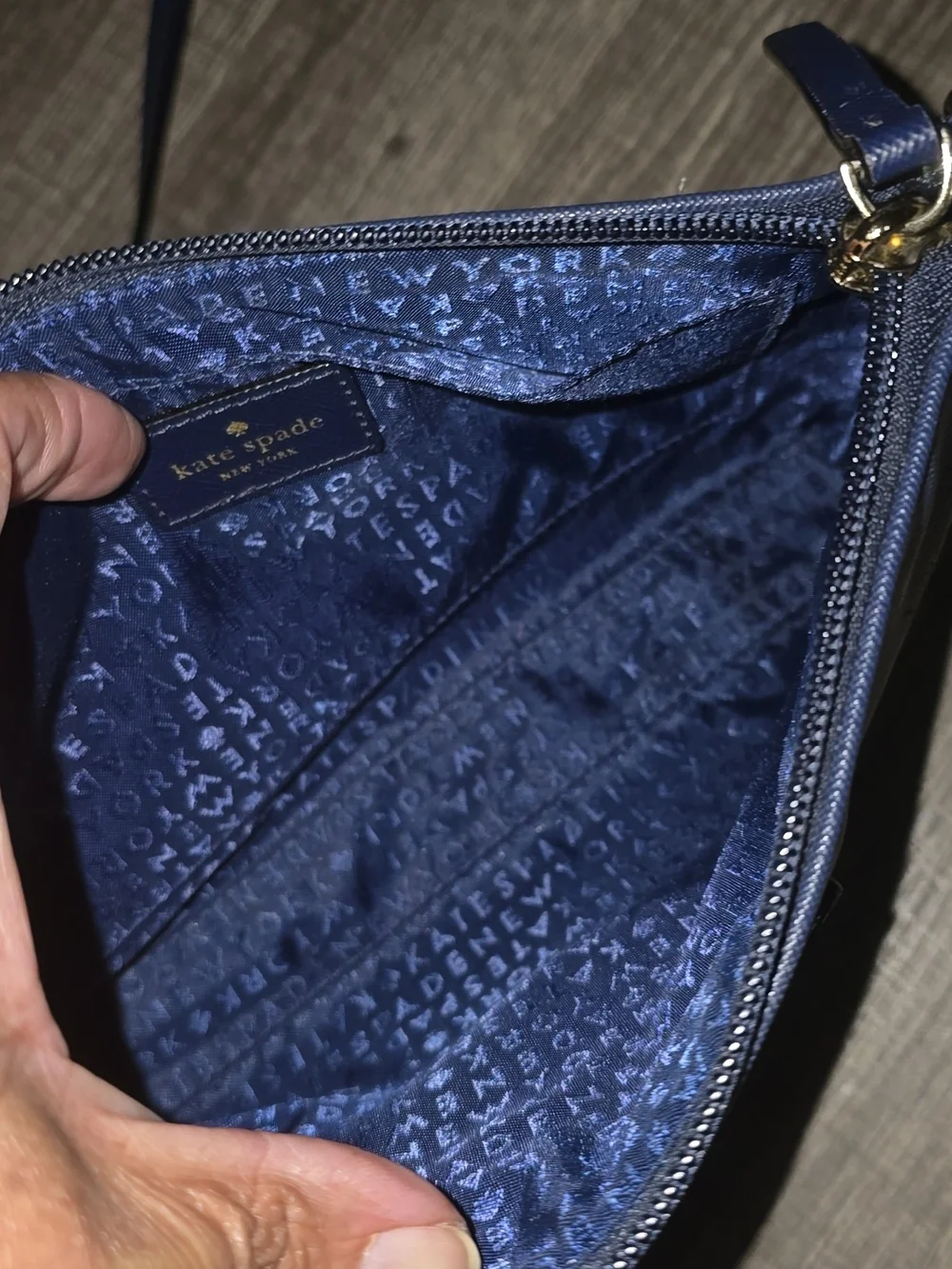 kate spade Navy Glitter Polka Dot Crossbody Bag